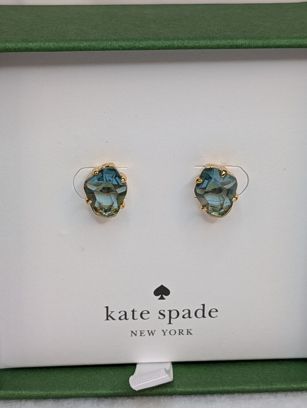 Kate Spade Blue Cubic Zirconia Irregular Cut Earrings - Picture 3 of 5